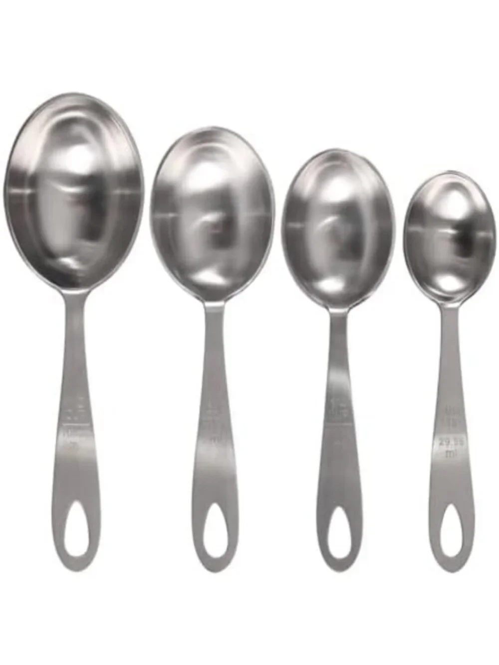 4-Piece Stainless Steel Measuring Scoop Set - Durable, 9-Inch Kitchen Tools